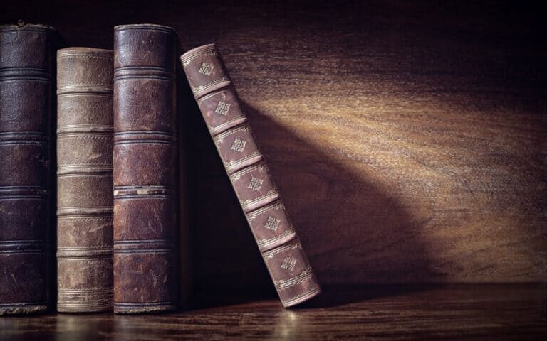 Books displayed on a shelf
